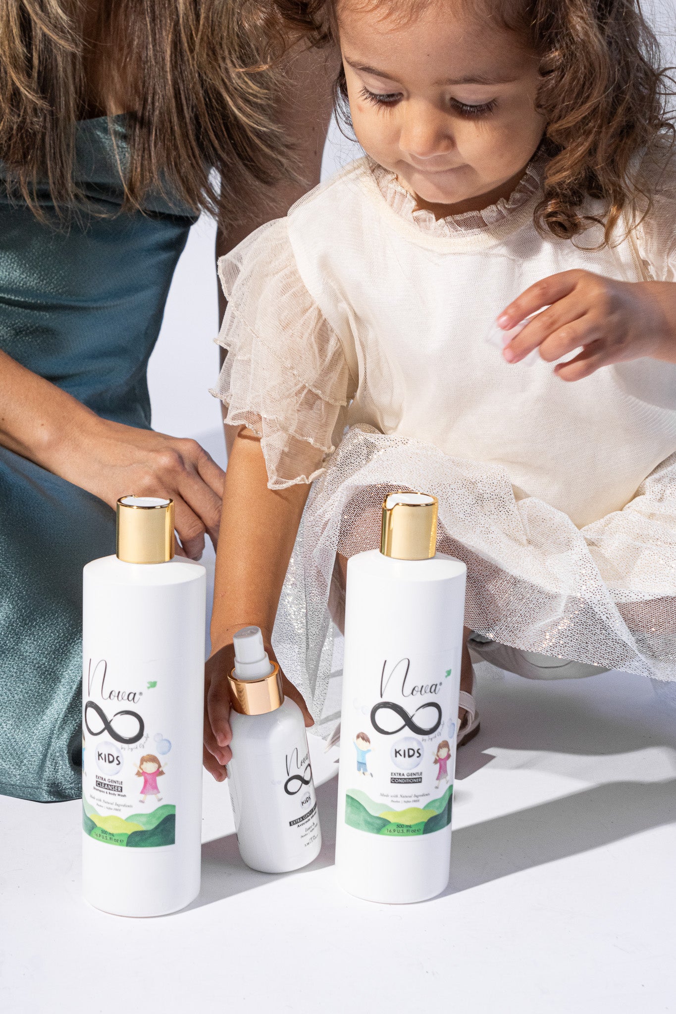 Nova for Baby & Kids set of 3 Shampoo, Conditioner & Spray